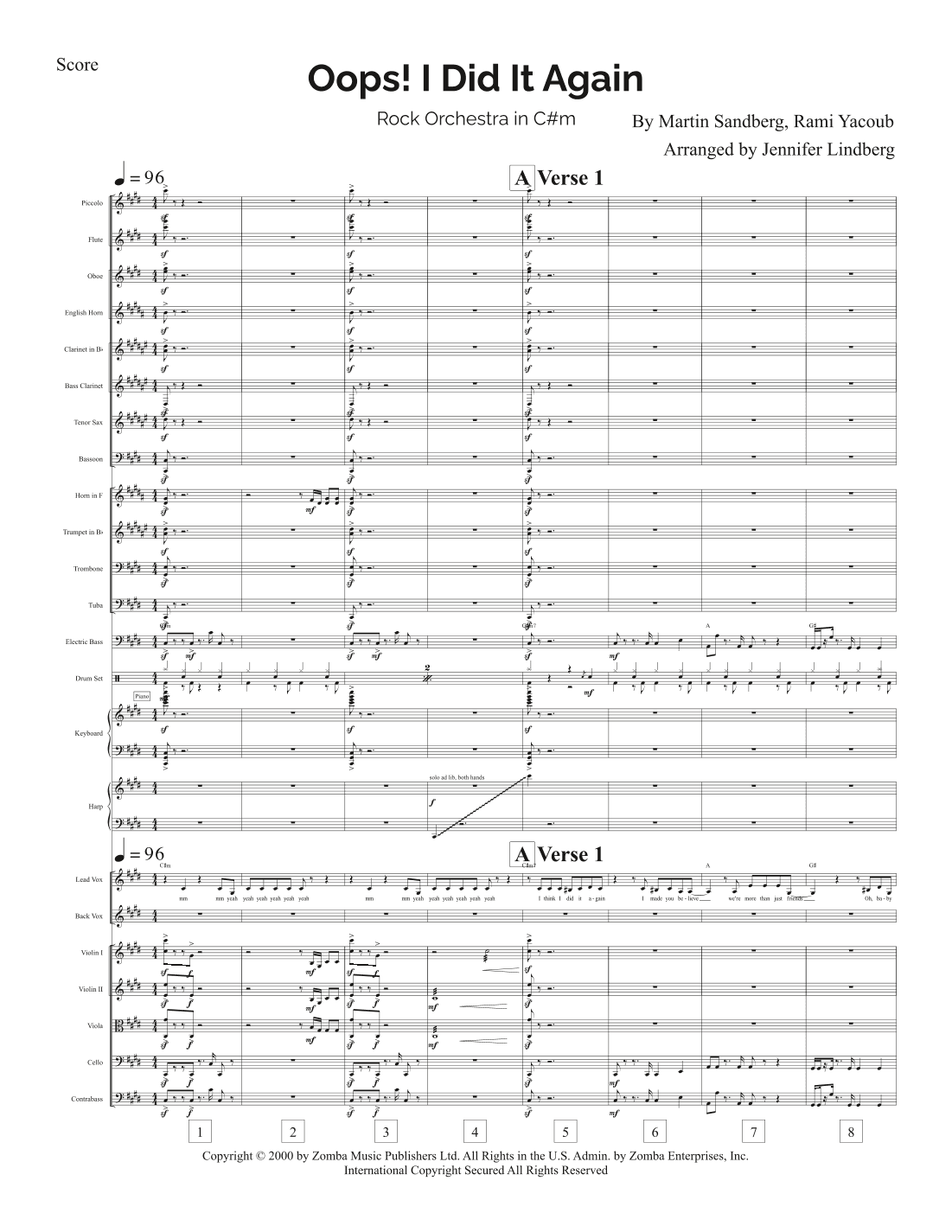 Oops!...i Did It Again (arr. Jennifer Lindberg)