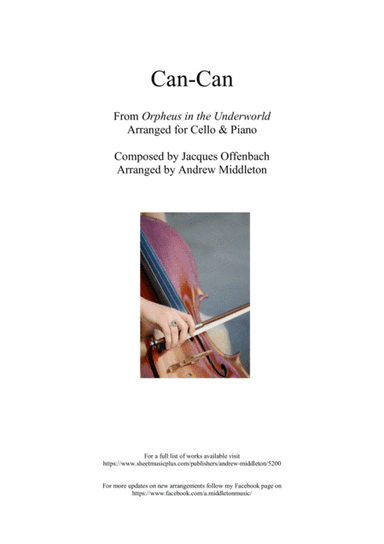 Can-Can arranged for Cello and Piano (arr. Andrew Middleton)