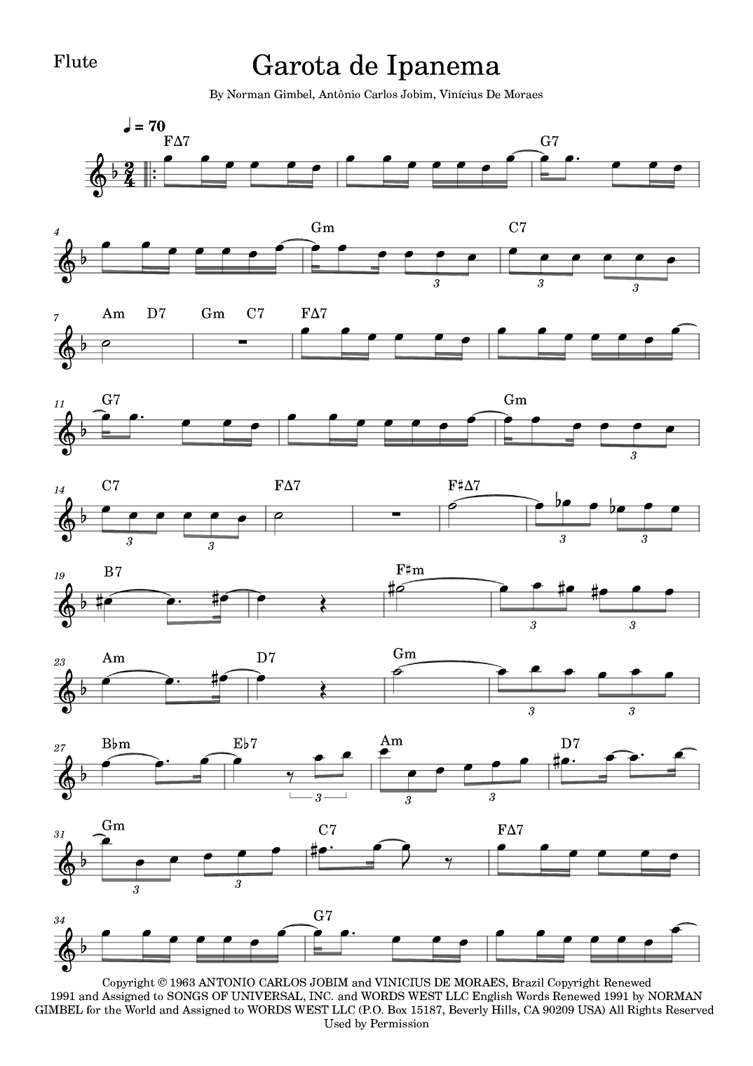 The Girl From Ipanema (garôta De Ipanema) (arr. Fabio Eduardo de Oliveira)