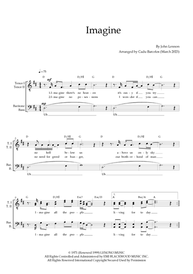 Imagine (arr. Cadu Barcelos)