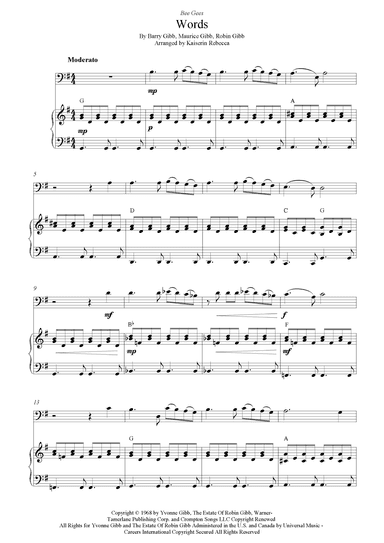 Words (arr. Kaiserin Rebecca)