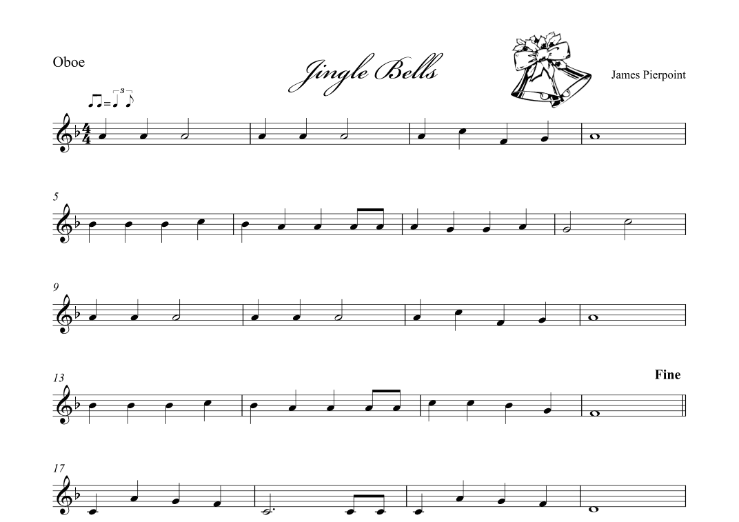 Jingle Bells - Oboe (arr. Albrecht Kuch-Weidenbrück)