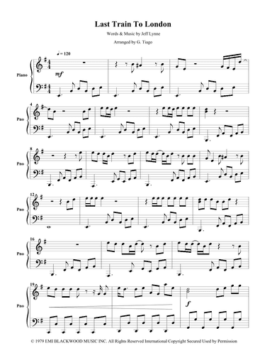 Last Train To London (arr. G. Tiago)