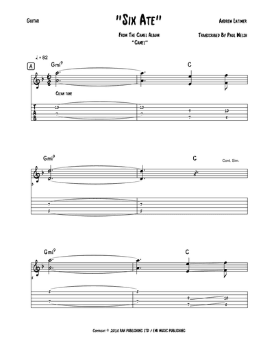 Six Ate (arr. P Welsh)