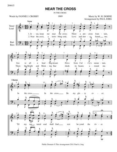 NEAR THE CROSS (In The Cross) (arr. Paul A. Jorg)