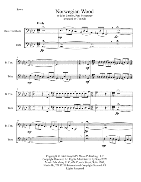 Norwegian Wood (this Bird Has Flown) (arr. Tim Olt)