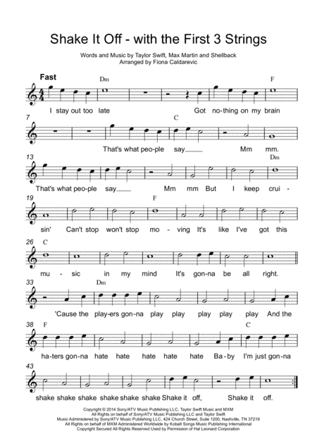 Shake It Off (arr. Fiona Caldarevic)