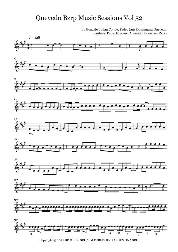 Quevedo Bzrp Music Sessions Vol 52 (arr. Fernanda Moura)