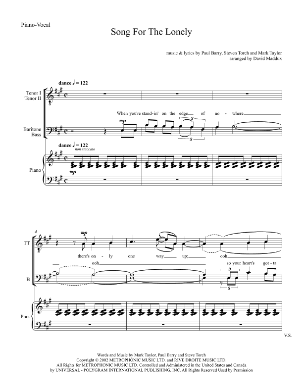 Song For The Lonely (arr. David Maddux)