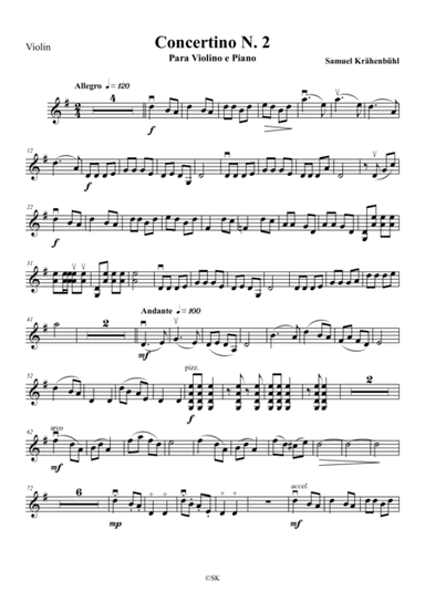 violin Concertino N. 2 (violin part)