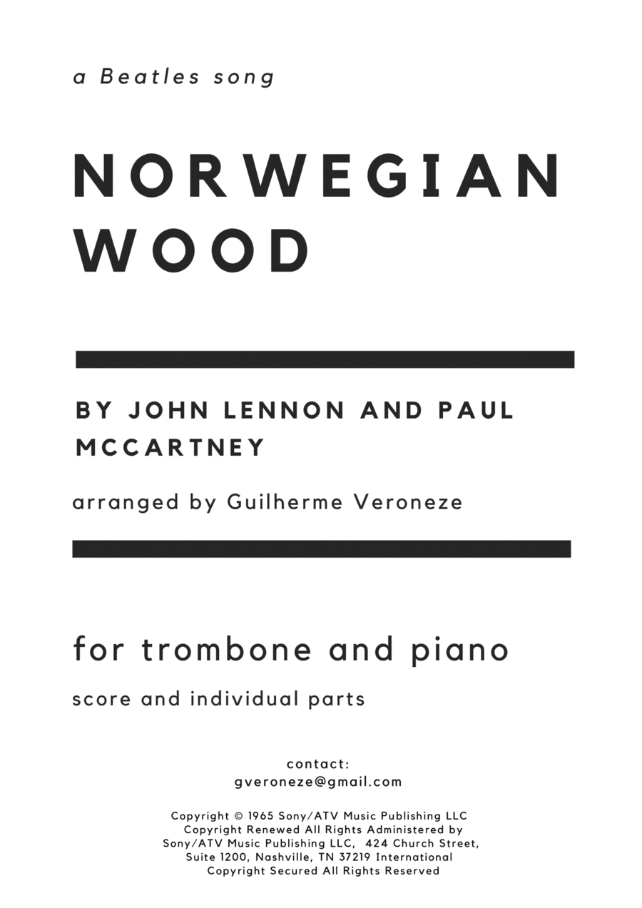 Norwegian Wood (this Bird Has Flown) (arr. Guilherme Veroneze)