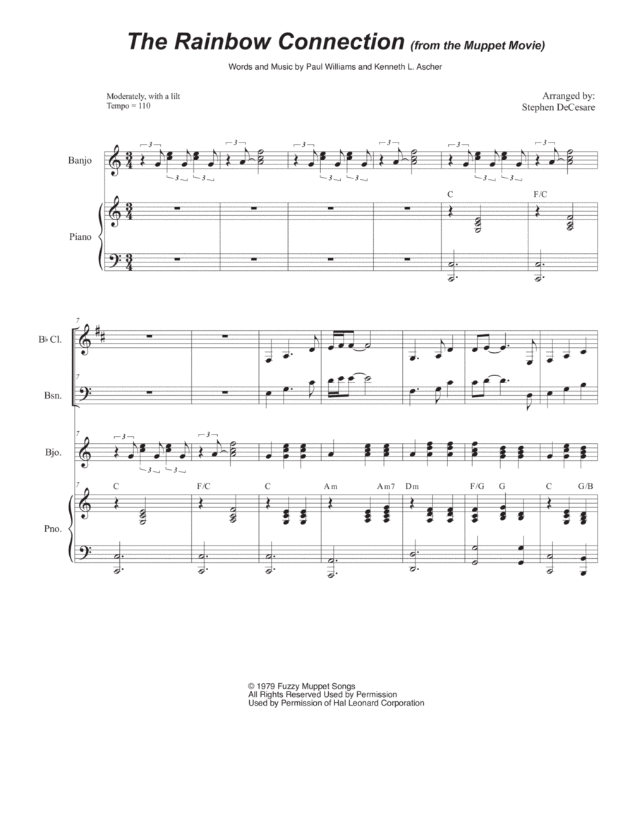 The Rainbow Connection (arr. Stephen DeCesare)