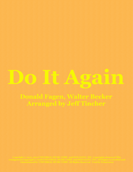 Do It Again (arr. Jeff Tincher)
