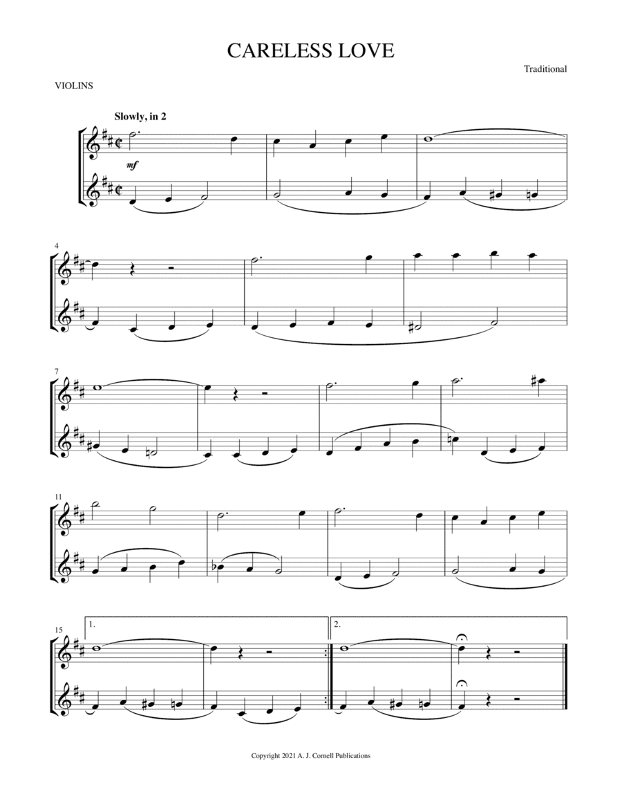 Careless Love (arr. Mark Phillips)