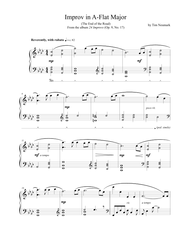 Improv in A-Flat Major (The End of the Road)