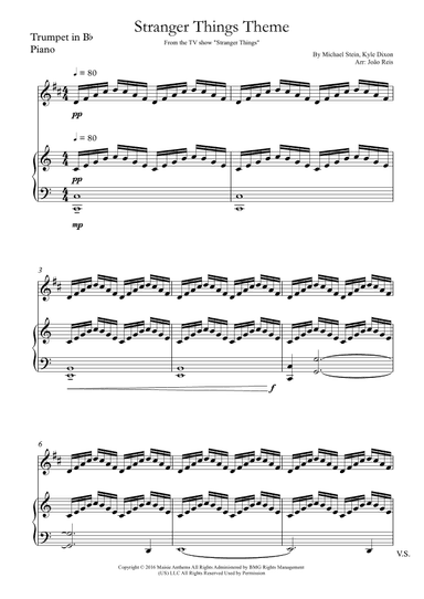 Stranger Things Main Title Theme (arr. João Reis)