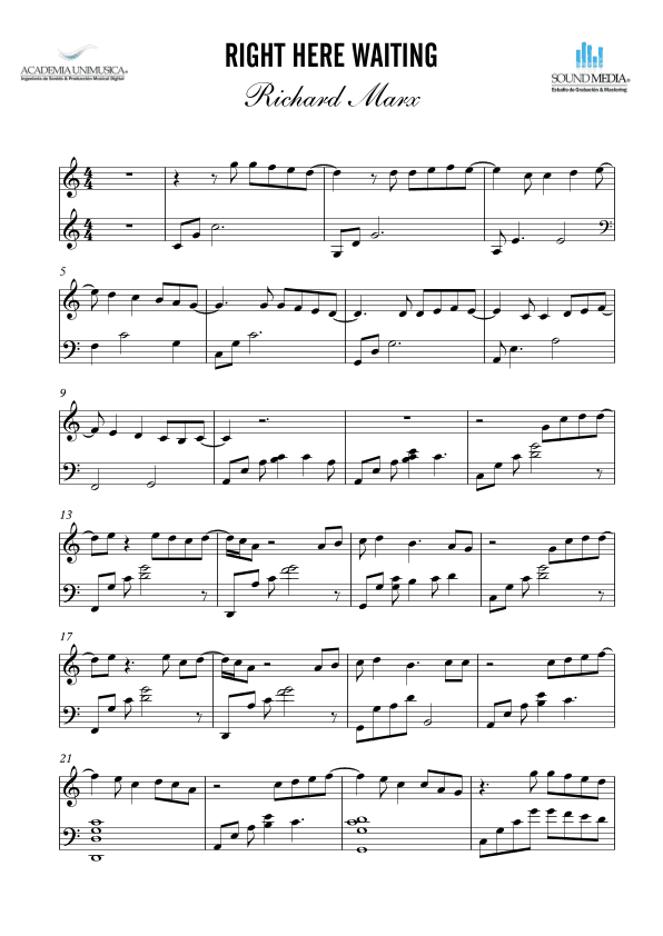 Right Here Waiting (arr. Unimusic Academy (Academia Unimusica))