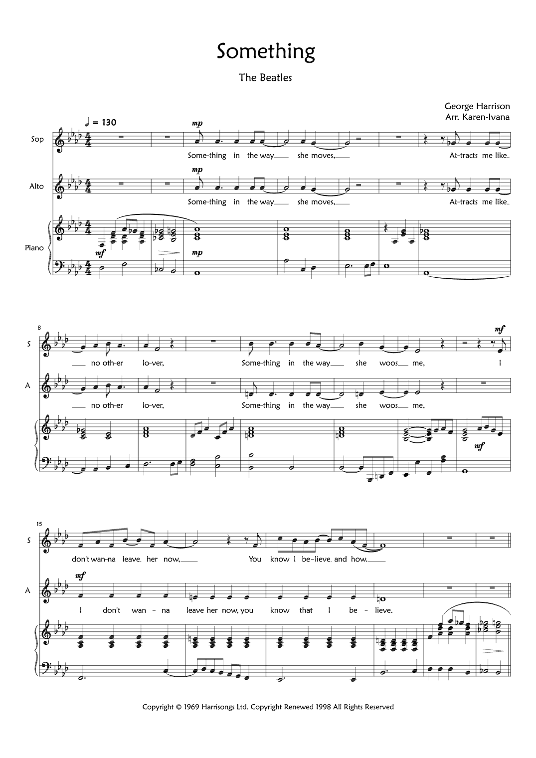 Something (arr. Karen Ivana)