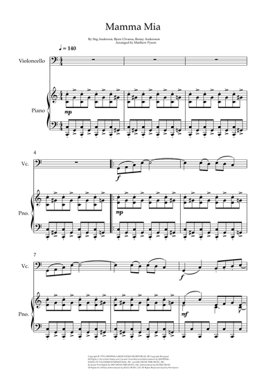 Mamma Mia (arr. Matthew pyeon)