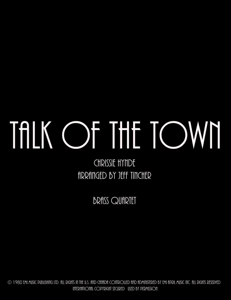 Talk Of The Town (arr. Jeff Tincher)