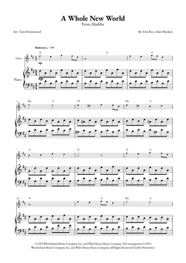 A Whole New World (arr. Tom Drummond)
