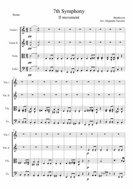 Beethoven 7th Mov.2 (arr. Alejandra Navarro)