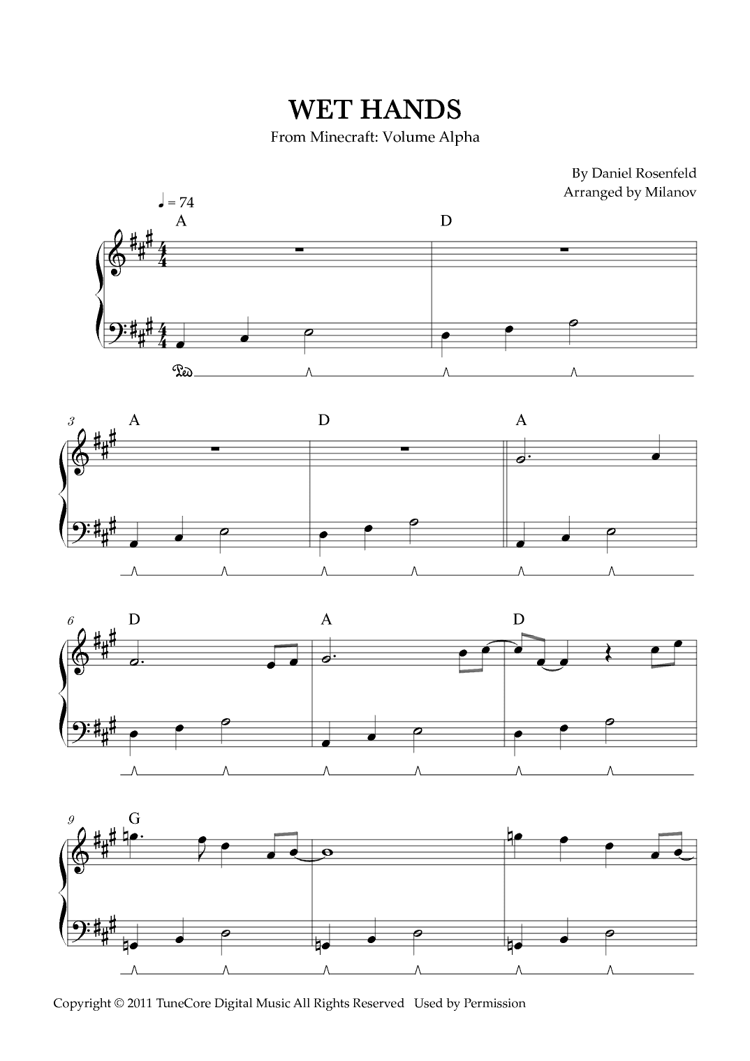 Wet Hands (arr. Milanov)
