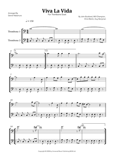 Viva La Vida (arr. Daniel Nakamura)