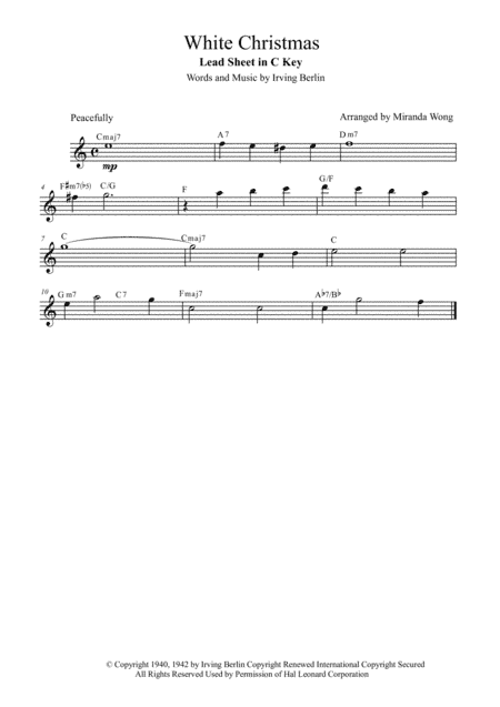 White Christmas (arr. Miranda Wong)