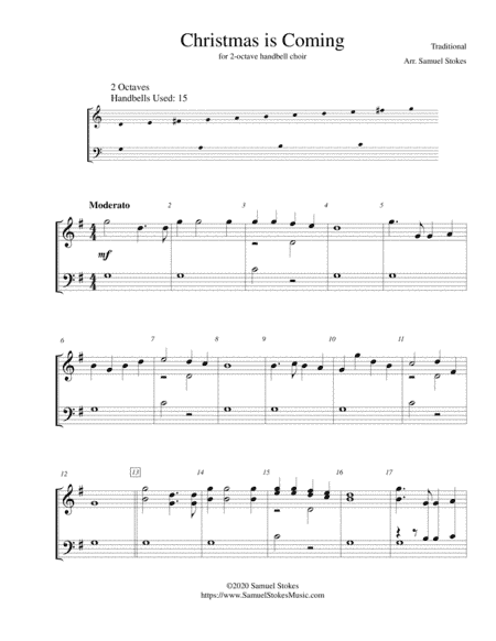 Christmas is Coming - for 2-octave handbell choir (arr. Samuel Stokes)