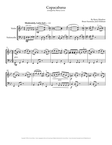 Copacabana (at The Copa) (arr. Sherry Lewis)