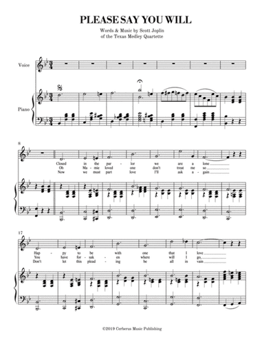 Please Say You Will - Joplin (arr. Theoria Music)