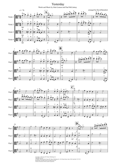 Yesterday (arr. David Burndrett)