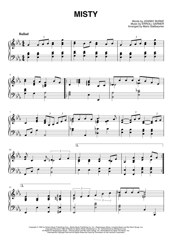 Misty (arr. Mario Stallbaumer)