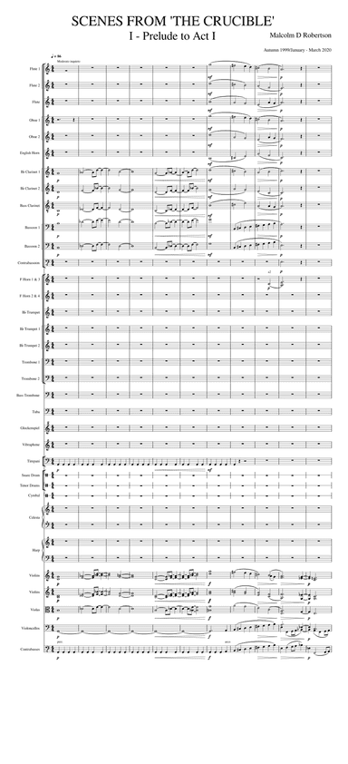 Scenes from 'The Crucible' for Orchestra