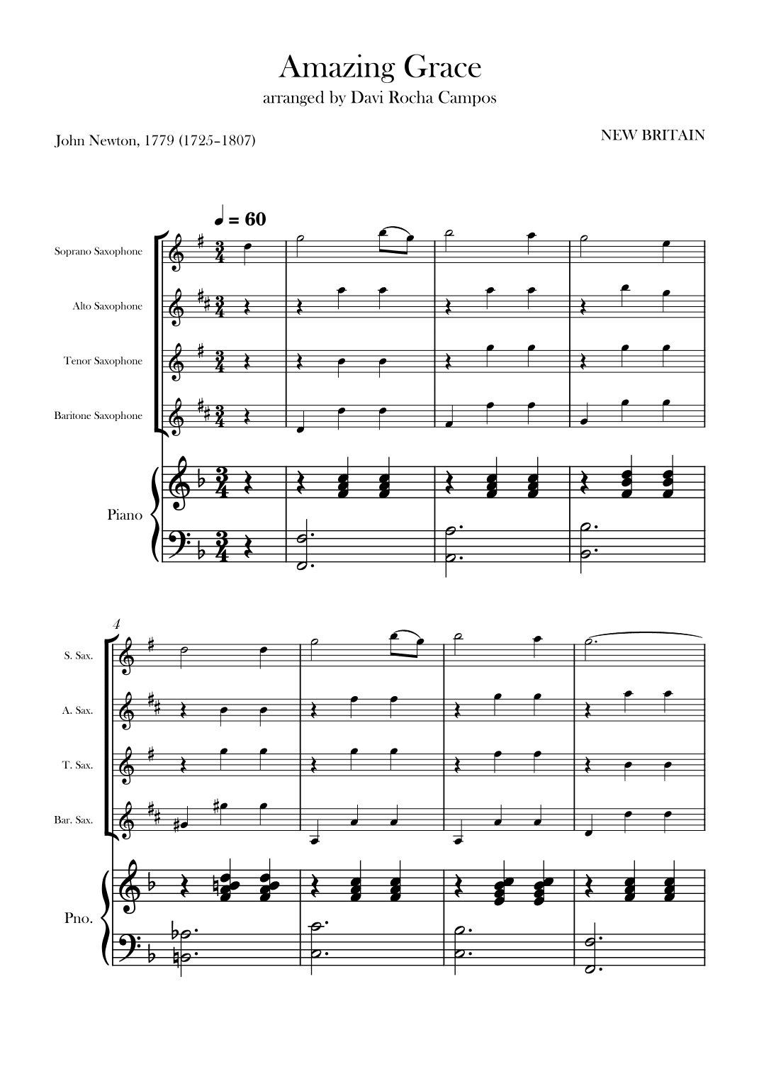 Amazing Grace (arr. Davi Rocha Campos)