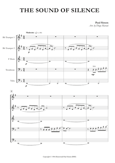 The Sound Of Silence (arr. Diego Marani)