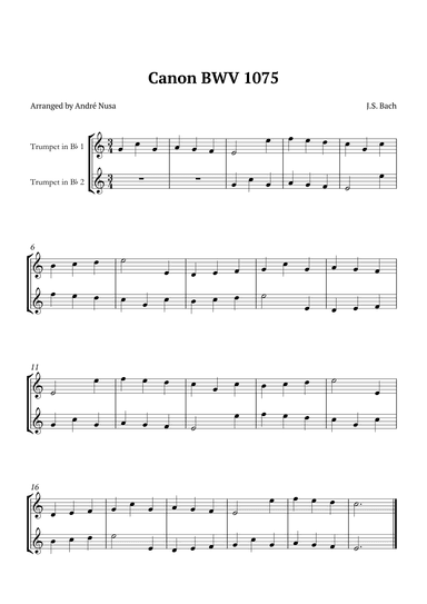 Canon BWV 1075 (arr. André Nusa)