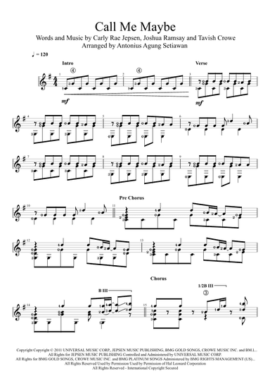 Call Me Maybe (arr. Antonius Agung Setiawan)