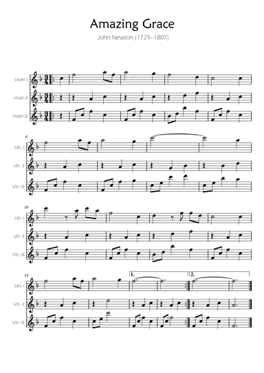 Amazing Grace - Violin Trio (arr. Ygor Nunes)