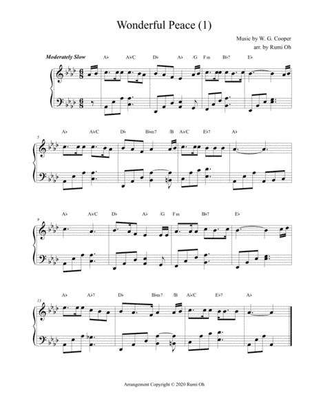 [Wonderful Peace] Favorite hymns arrangements with 3 levels of difficulties for beginner and interme (arr. Rumi Oh)