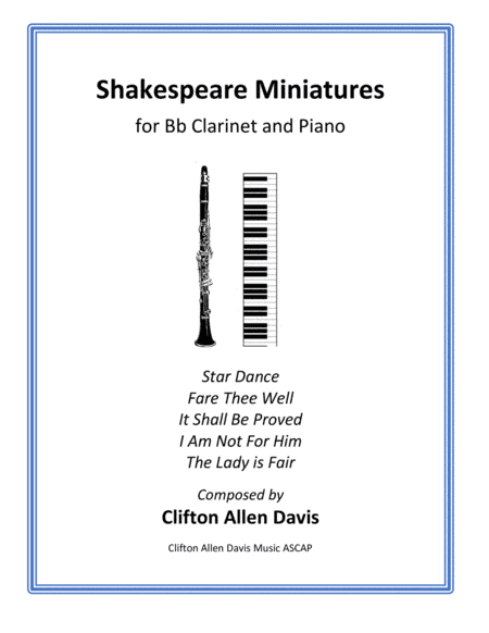 Shakespeare Miniatures (for Bb Clarinet and Piano)
