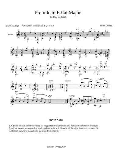 Prelude in E-flat major for Paul Galbraith