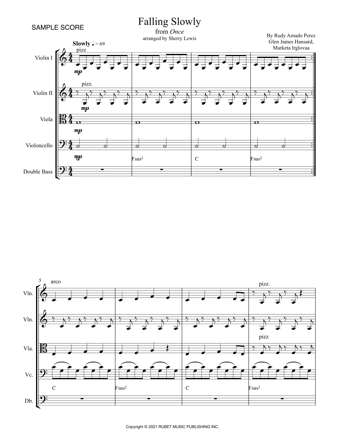 Te Prometo (falling Slowly) (arr. Sherry Lewis)