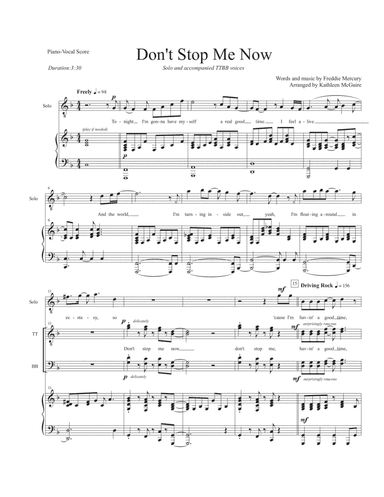 Don't Stop Me Now (arr. Kathleen McGuire)