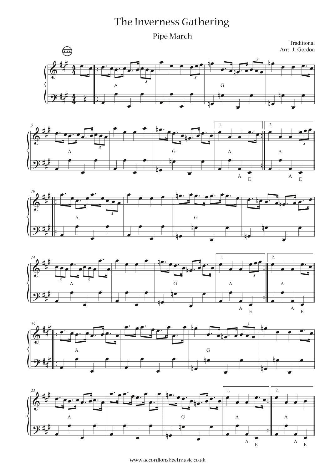 The Inverness Gathering (arr. Julia Gordon)