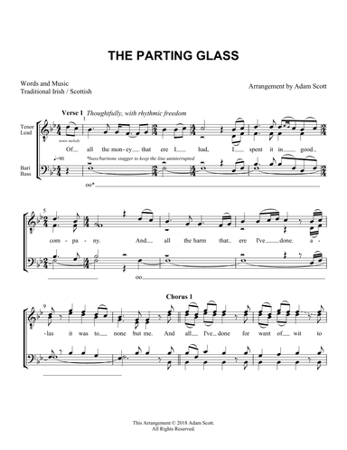 The Parting Glass (arr. Adam Scott)