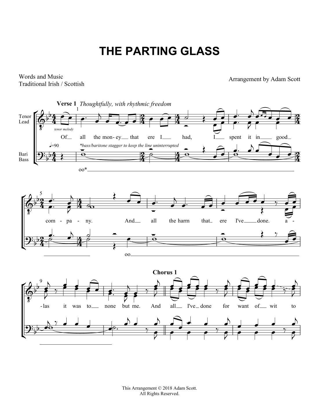 The Parting Glass (arr. Adam Scott)