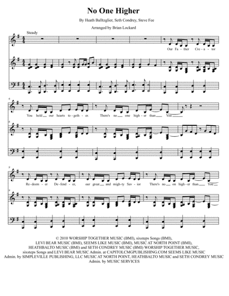 No One Higher (arr. Brian Lockard)