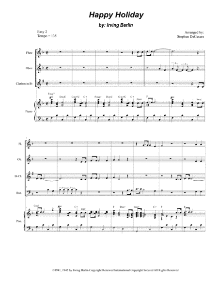 Happy Holiday (arr. Stephen DeCesare)
